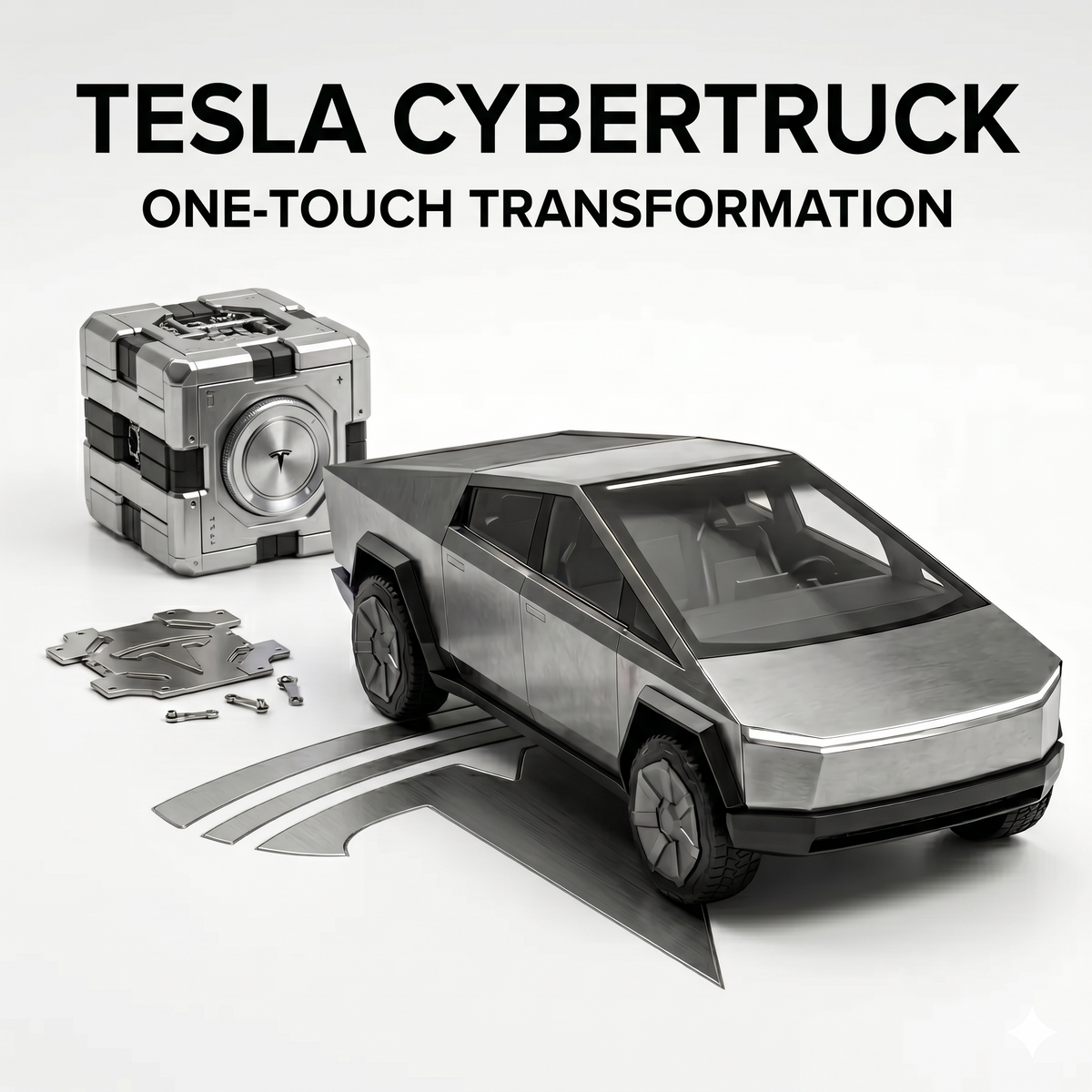 Mechanical Transformation Cube - Tesla CyberTruck